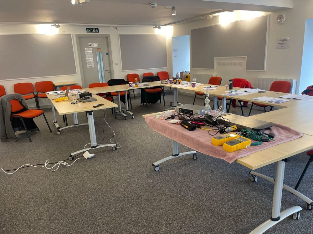Inside the Cardiff PAT testing training room